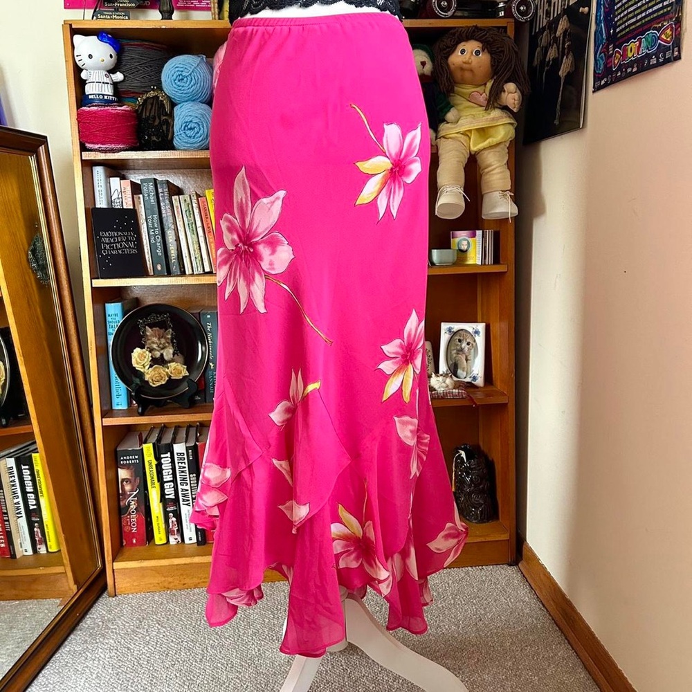 Studio I Hot Pink Floral Skirt